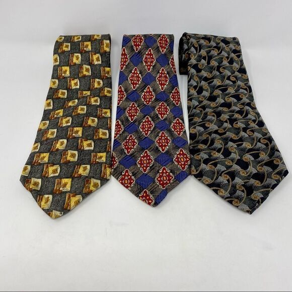 Robert Talbott - Designer Silk Neckties- Qty 3 - Picture 1 of 12